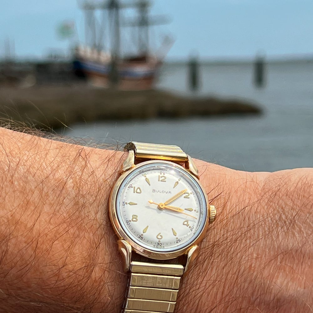 1953 Bulova Commodore manual wind men's wristwatch