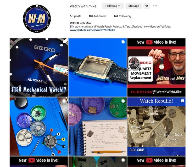 Watch with Mike Watch Repair Photos on Instagram